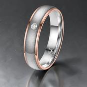 The Rise - Titanium and rose gold ring image