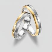 The Nexus  - Two tone Titanium &amp; Gold RIng image