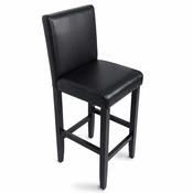 Black Wooden High Stool