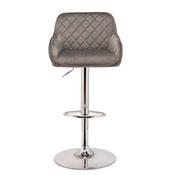 Bergamo Grey Velvet Bar Stool image