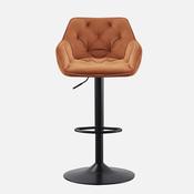 Orange Velvet Bar Stool image