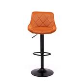 Veneto Orange Velvet Bar Stool image