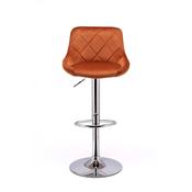 Veneto Sienna Orange Velvet Bar Stool image