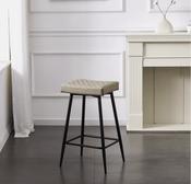 Latte faux leather bar stool
