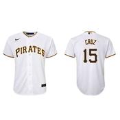 Youth Pittsburgh Pirates Oneil Cruz Cool Base Replica Home Jersey - White image