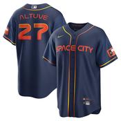 Men's Houston Astros Jose Altuve Space City Connect Replica Jersey - Navy image