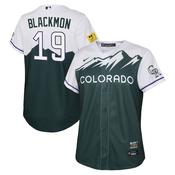 Youth Colorado Rockies Charlie Blackmon City Connect Replica Jersey - Green image