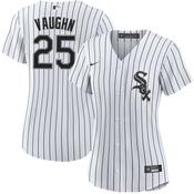 Women's Chicago White Sox Andrew Vaughn Cool Base Replica Home Jersey - White image