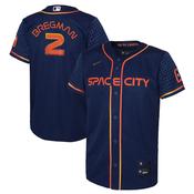 Youth Houston Astros Alex Bregman Space City Connect Replica Jersey - Navy image