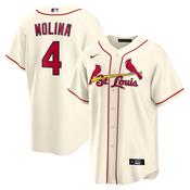 Men's St. Louis Cardinals Yadier Molina Alternate Player Name Jersey - Cream image
