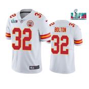 Men's Kansas City Chiefs Nick Bolton Super Bowl 57 Game Vapor Jersey White image