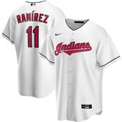 Mens Cleveland Indians Jose Ramirez Cool Base Replica Jersey White image