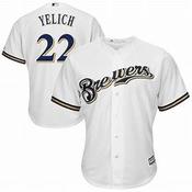 Youth Milwaukee Brewers Christian Yelich Cool Base Replica Jersey White image