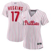 Women's Philadelphia Phillies Rhys Hoskins Home Player Jersey - White image