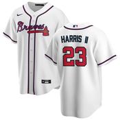 Youth Atlanta Braves Michael Harris II Cool Base Replica Home Jersey - White image