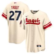 Men's Los Angeles Angels Mike Trout City Connect Replica Jersey - Cream image