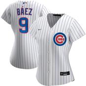 Womens Chicago Cubs Javy Baez Cool Base Replica Jersey White image