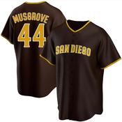 Men's San Diego Padres Joe Musgrove Cool Base Replica Alternate Jersey - Brown image