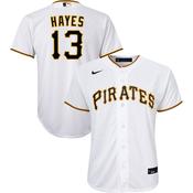 Youth Pittsburgh Pirates KeBryan Hayes Cool Base Replica Home Jersey - White image