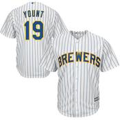 Youth Milwaukee Brewers Robin Yount Replica Home Jersey - White image