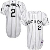 Youth Colorado Rockies Troy Tulowitzki Replica Home Jersey - White image