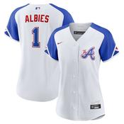 Women's Atlanta Braves Ozzie Albies 2023 City Connect Replica Jersey - White image