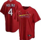 Mens St. Louis Cardinals Yadier Molina Cool Base Replica Jersey Red image