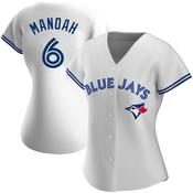 Women's Toronto Blue Jays Alek Manoah Cool Base Replica Home Jersey - White image
