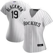 Womens Colorado Rockies Charlie Blackmon Cool Base Replica Jersey White image
