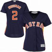 Womens Houston Astros Alex Bregman Cool Base Replica Jersey Navy image
