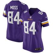 Women's Minnesota Vikings Randy Moss Game Retired Player Jersey Purple image