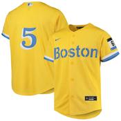 Youth Boston Red Sox Enrique Hernandez City Connect Replica Jersey - Gold image