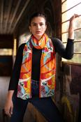 African sun silk scarf