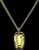 Gold vermeil Anam Cara carved silver pendant necklace