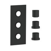 Stealth Plate with Sleeves (3 Outlets) Matte Black