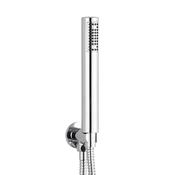 Round Wall Outlet Elbow with Bracket, Hose &amp; Handset - Chrome