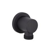 Round Wall Outlet Elbow - Black
