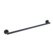 Round Single Towel Rail 600mm - Black image