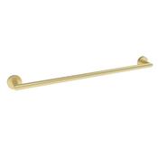 Round Single Towel Rail 600mm - Brushed Brass image