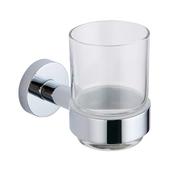 Round Wall-mounted Tumbler &amp; Holder - Chrome image