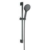 3 Mode Round Shower Riser Kit - Black image