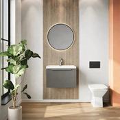 Dax 600mm Wall Hung Bathroom Cabinet with Basin - Grey