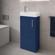 Flow 400mm Floor Standing Cloakroom Unit with Basin - Blue