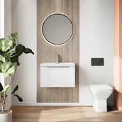 Dax 600mm Wall Hung Bathroom Cabinet with Basin - White