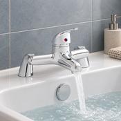 Flow Lever Bath Filler Tap - Chrome image