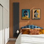 Granada Anthracite Vertical Radiator - 1800x360mm Single image