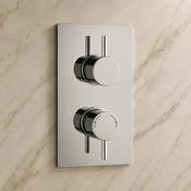 Premium Round Concealed Thermostatic 2 Outlets Shower Valve - Chrome