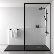 Andora Slate Rectangular Shower Tray 1200 x 800mm - Black