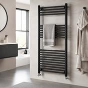 1200 x 600mm Towel Radiator 3109 BTU - Black