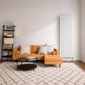 Cadiz Flat Vertical Double Panel Radiator 1800 x 600 mm - White image
